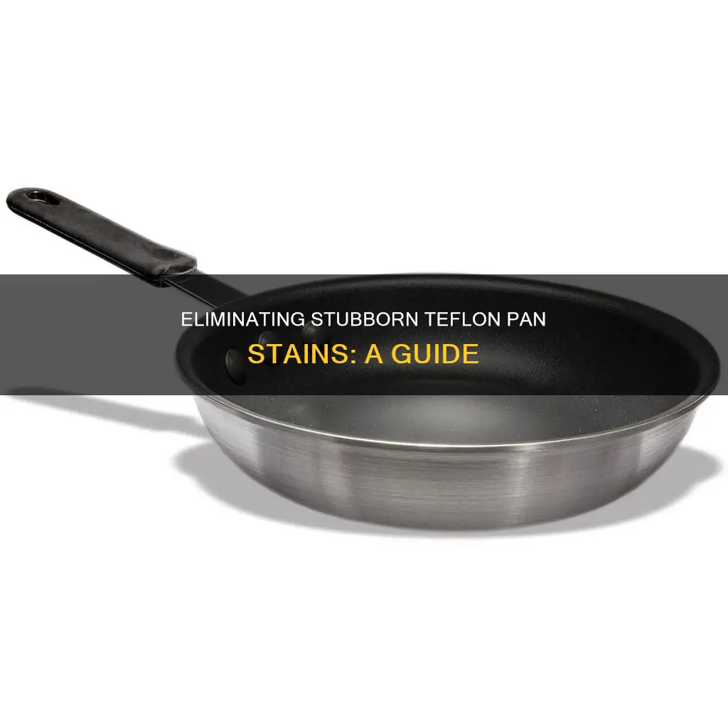 how to get rid of white staib in teflon pan