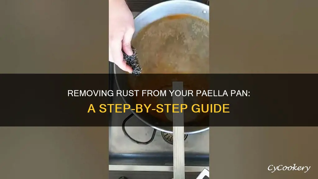 how to get rust off paella pan