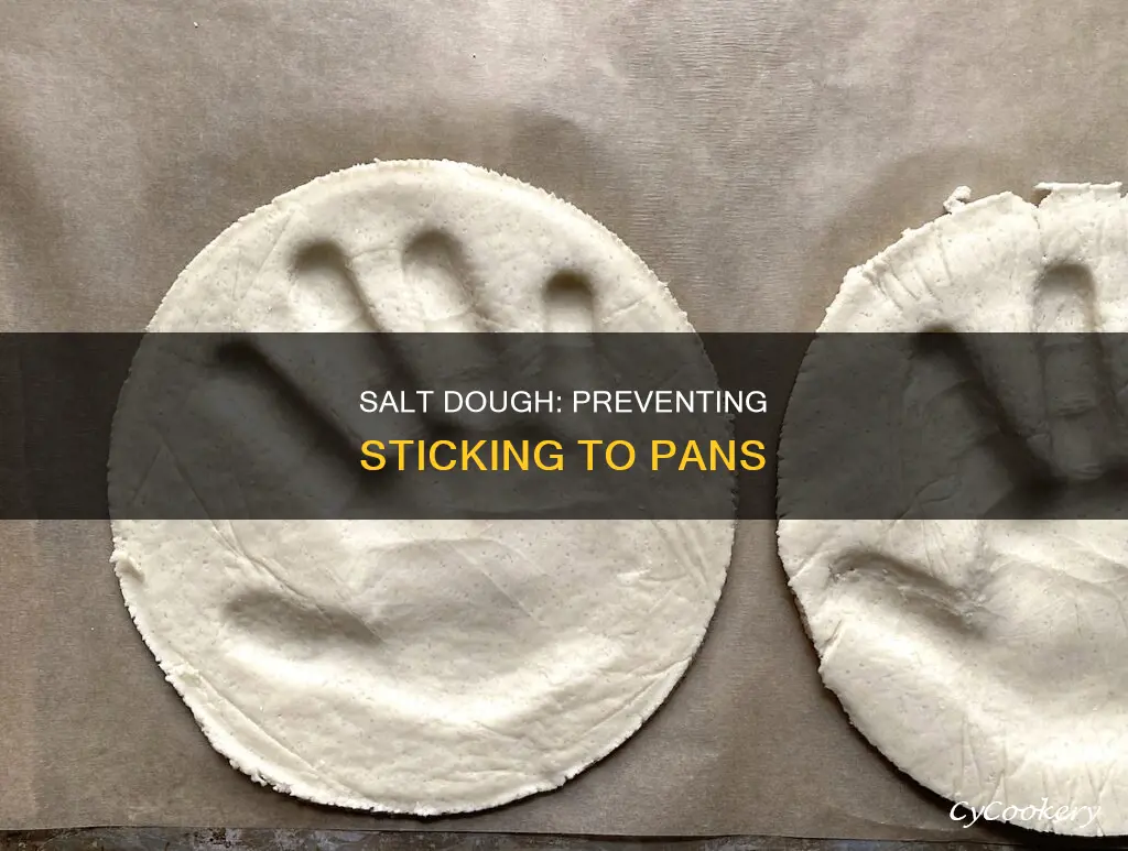 how to get salt dough not to stick to pan