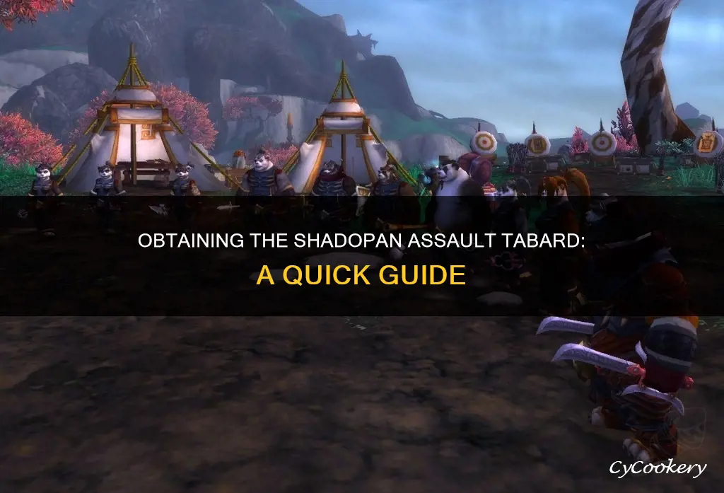 how to get shado pan assault tabard