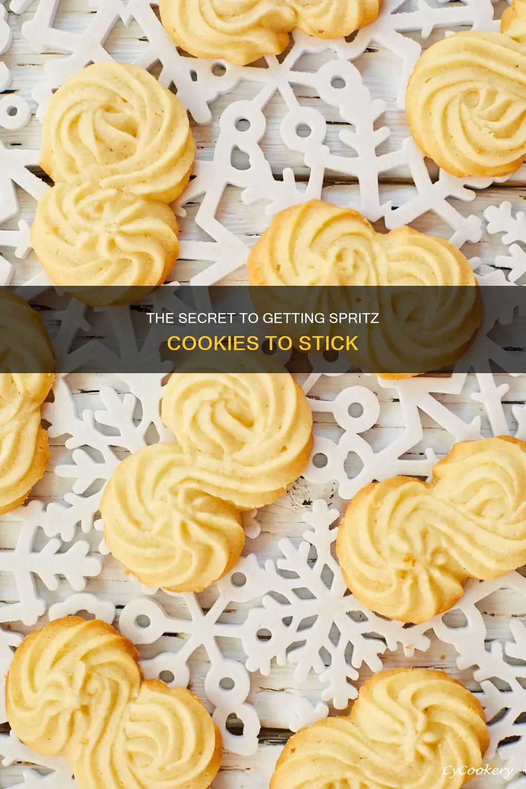 how to get spritz cookies to stick to pan