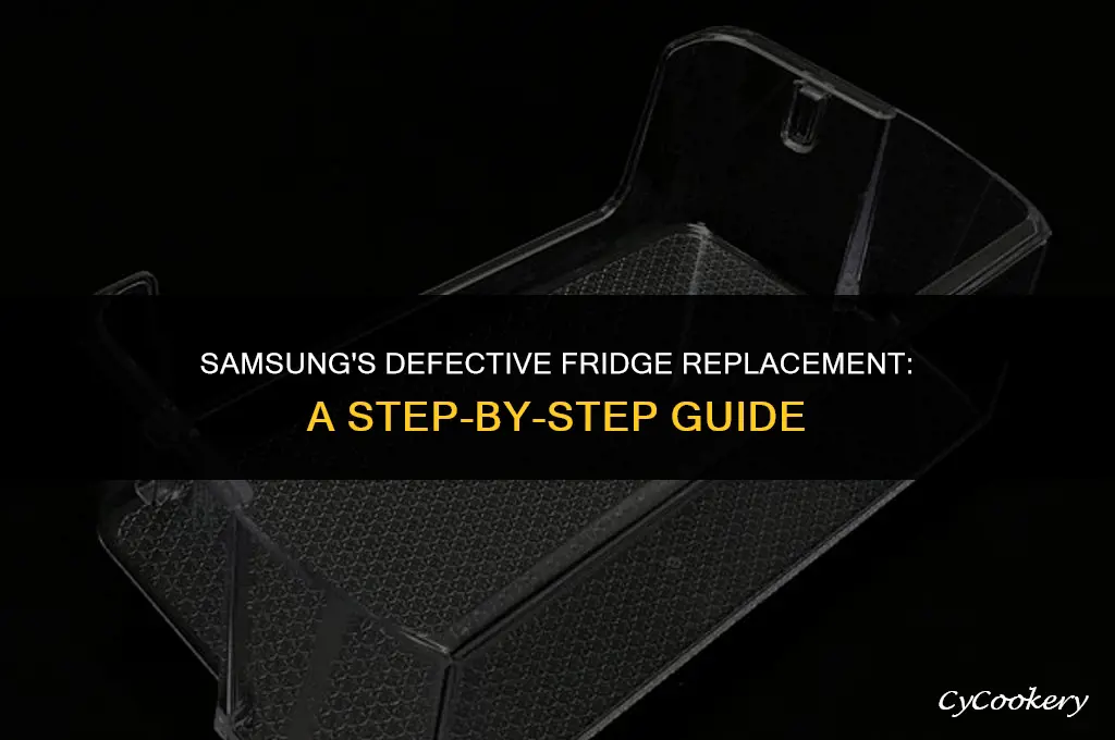 how to get ssmsung to replace defedyive refrigerator