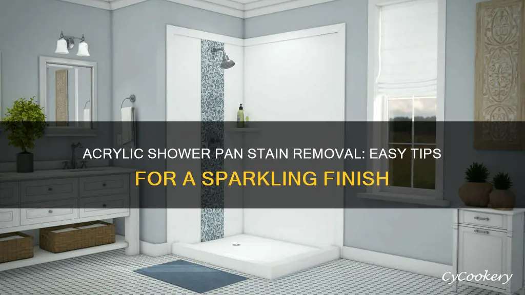 how to get stains off acrylic shower pan