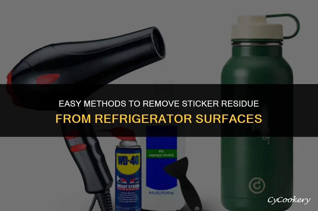 how to get sticker residue off of refrigerator plastic