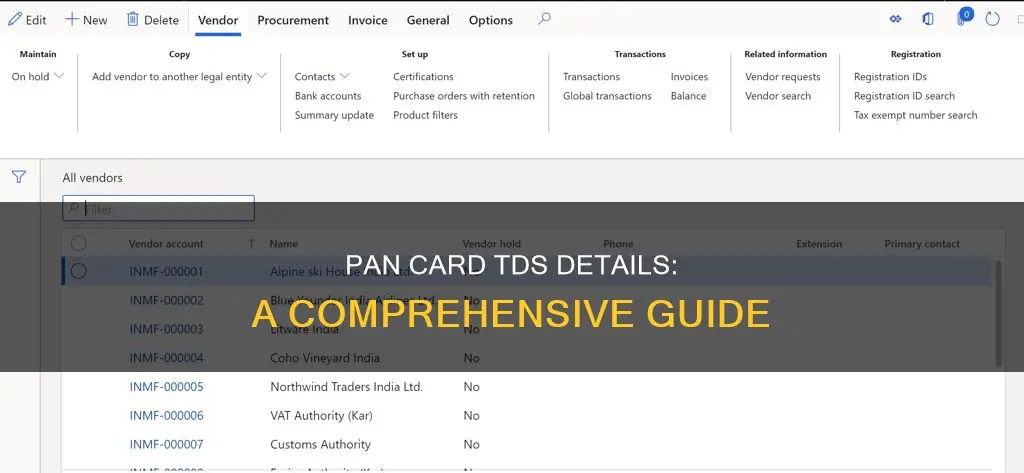 how to get tds details from pan number