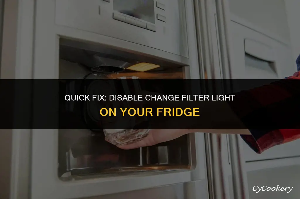 how to get the change filter light off refrigerator