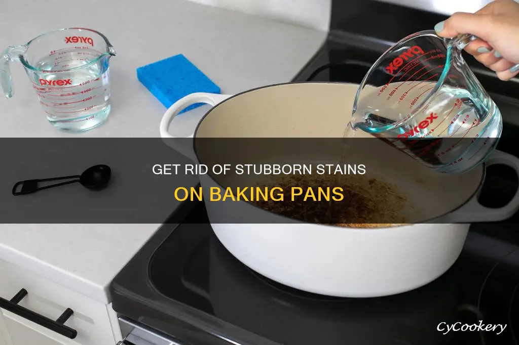 how to get those sticky stains off bakong pan