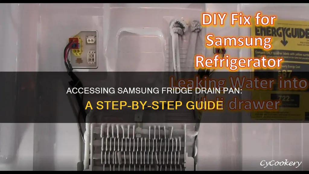 how to get to drain pan on samsung refrigerator