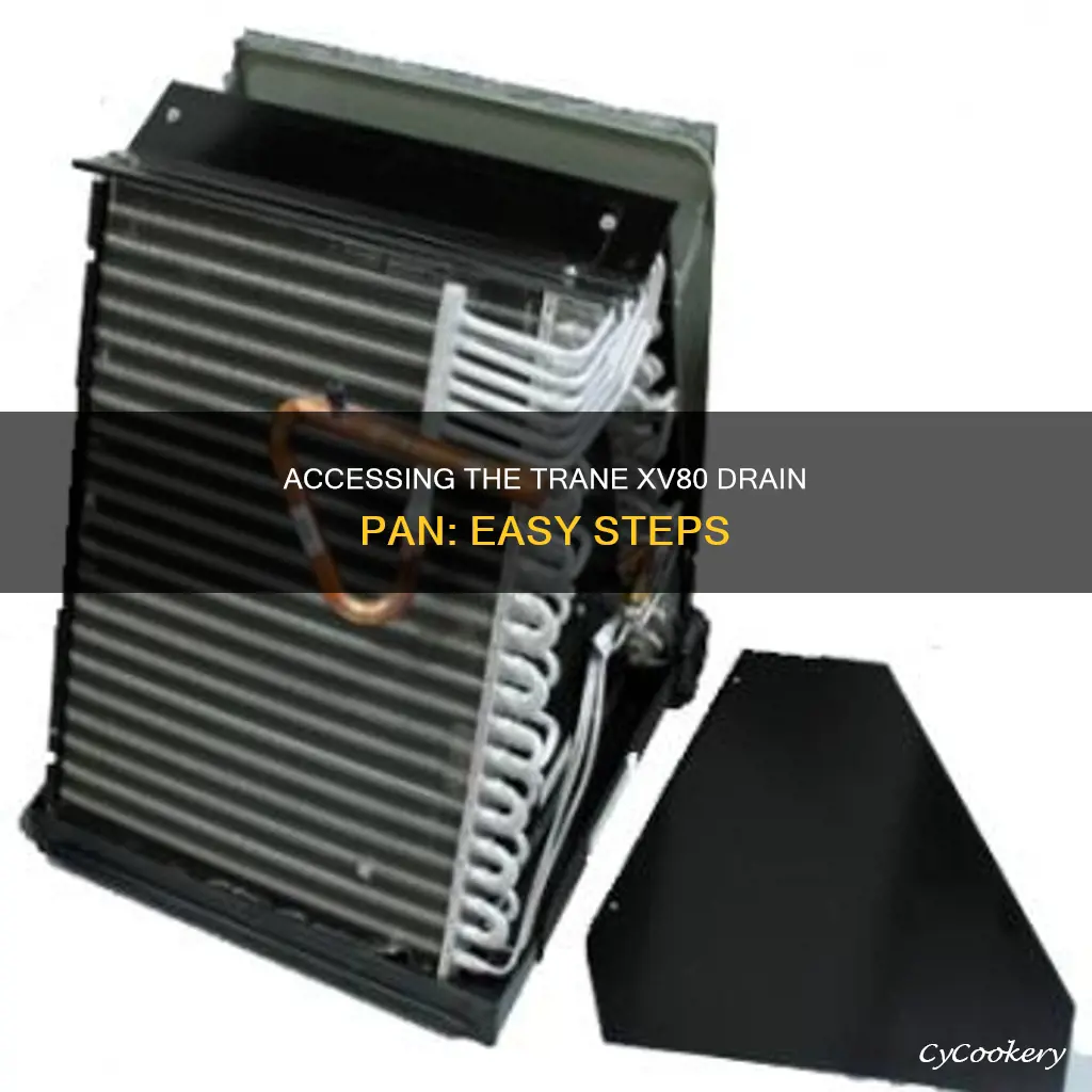 how to get to the trane xv80 drain pan