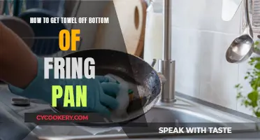 Removing Stuck Towels from Frying Pans