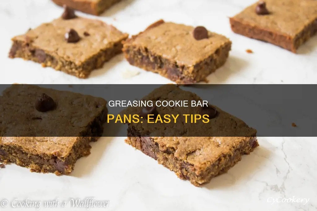 how to grease a pan for cookie bars