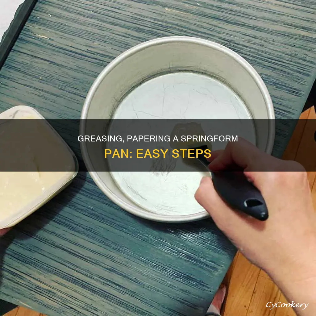 how to grease and paper a spring form pan