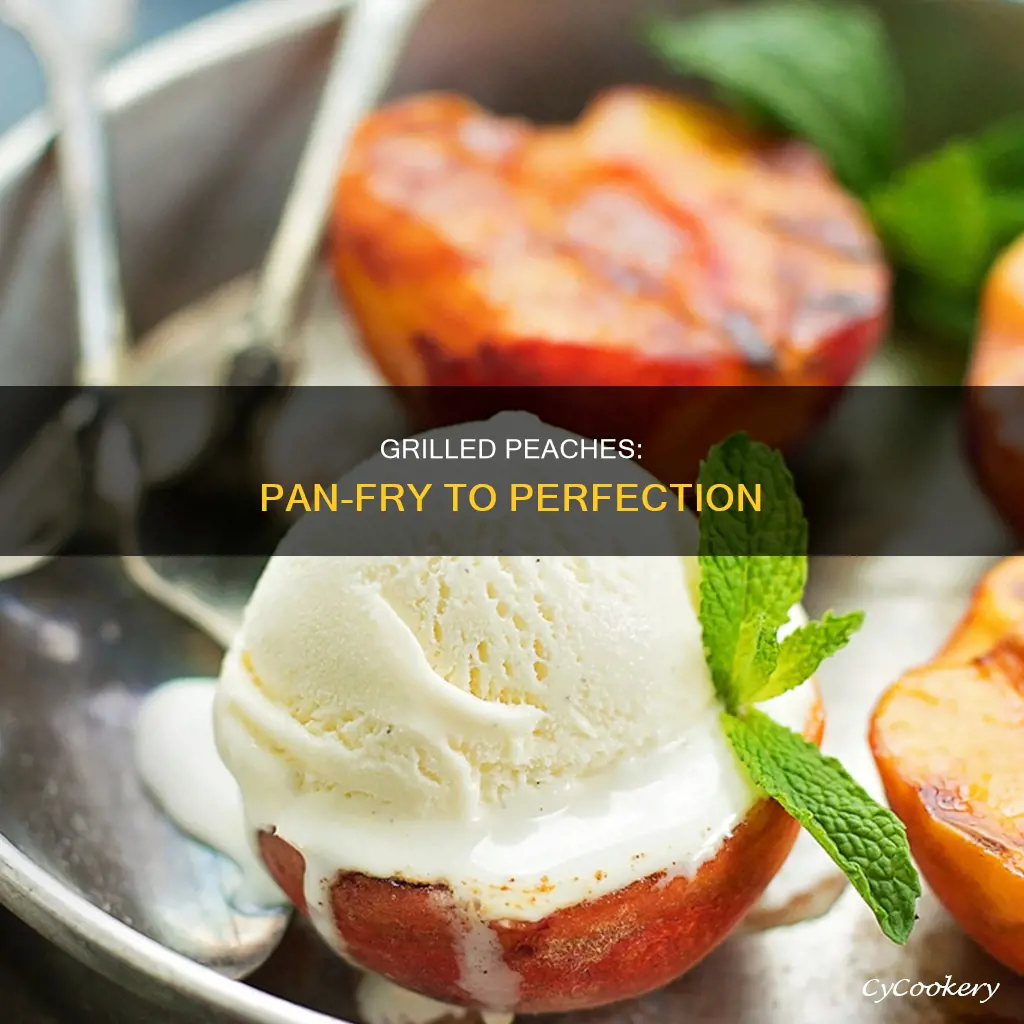 how to grill peaches in a pan