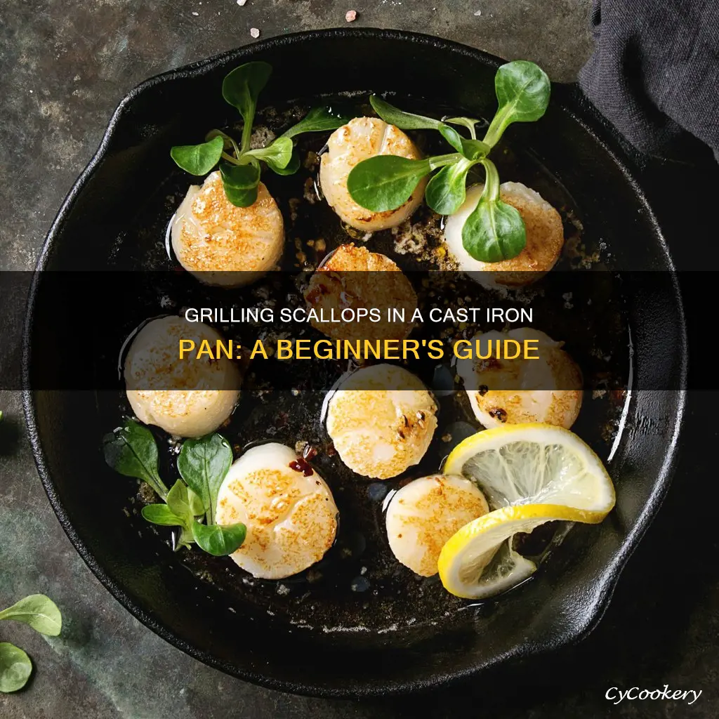 how to grill scallops in cast iron pan