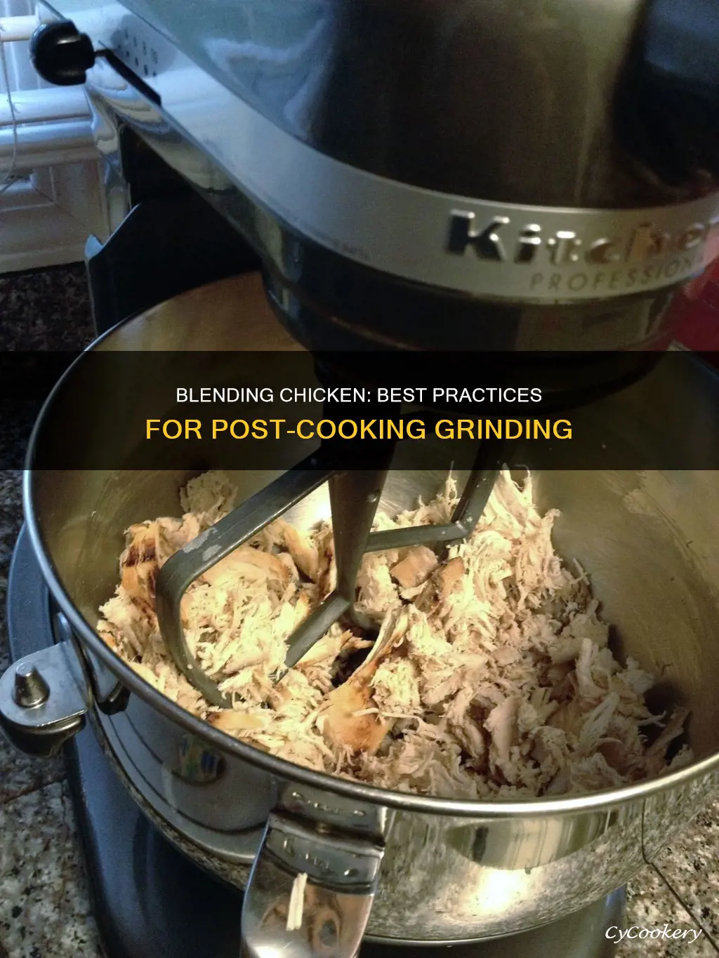 how to grind chicken in a blender after cooking