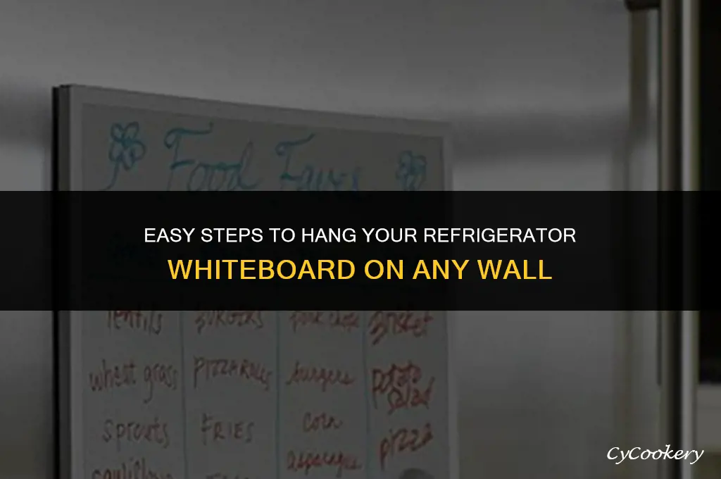 how to hang a refrigerator whiteboard on a wall