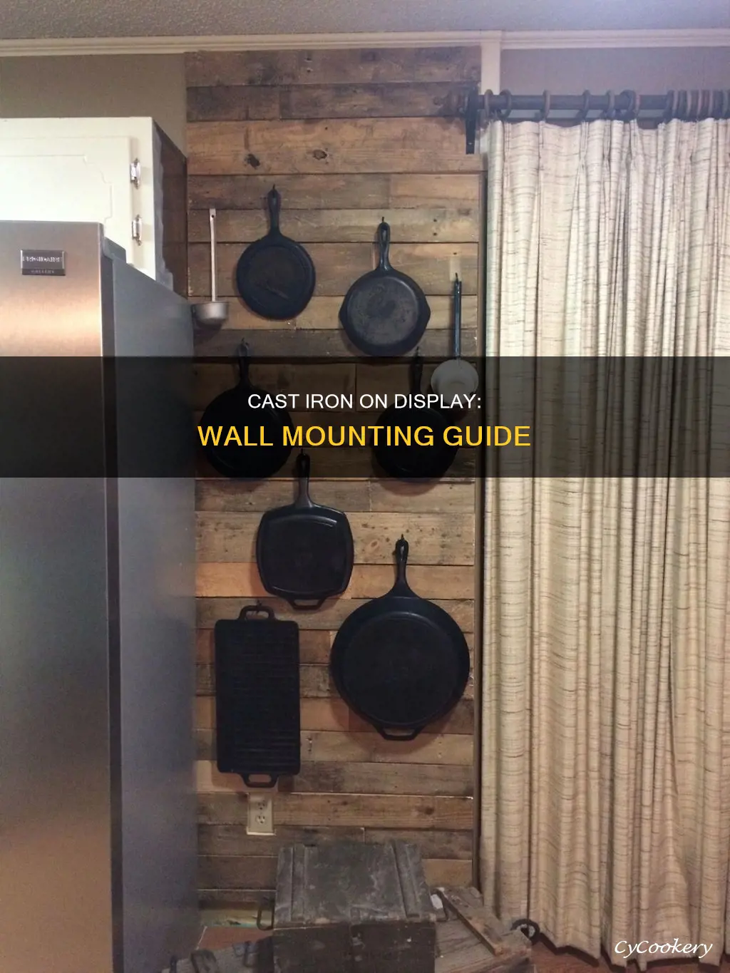 how to hang cast iron pans on the wall