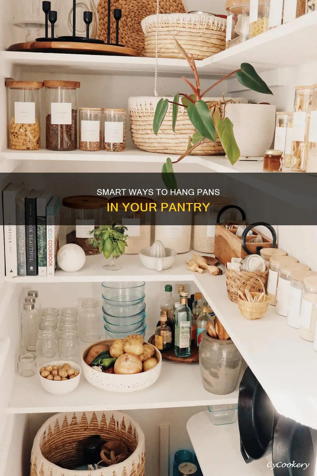 how to hang pans in a pantry