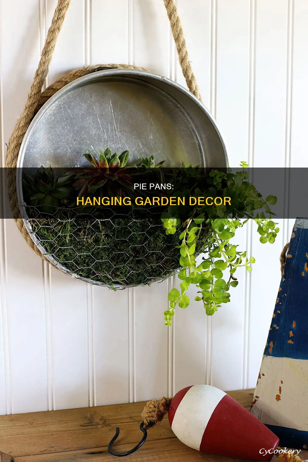 how to hang pie pans in garden
