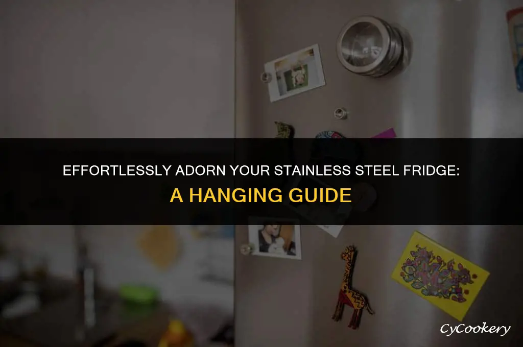 how to hang things on a stainless steel refrigerator