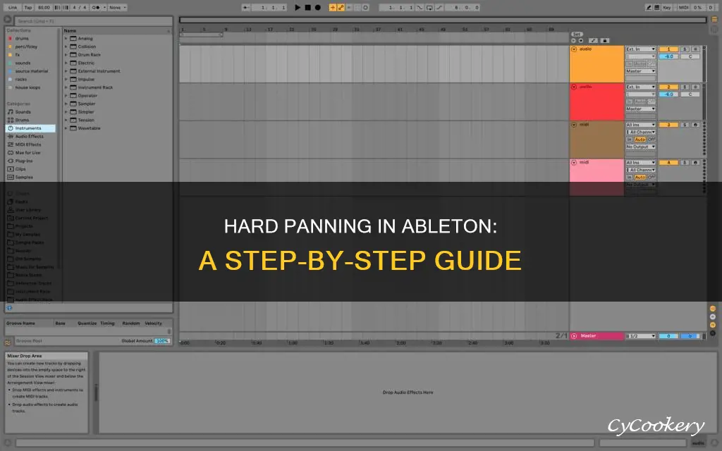 how to hard pan in ableton