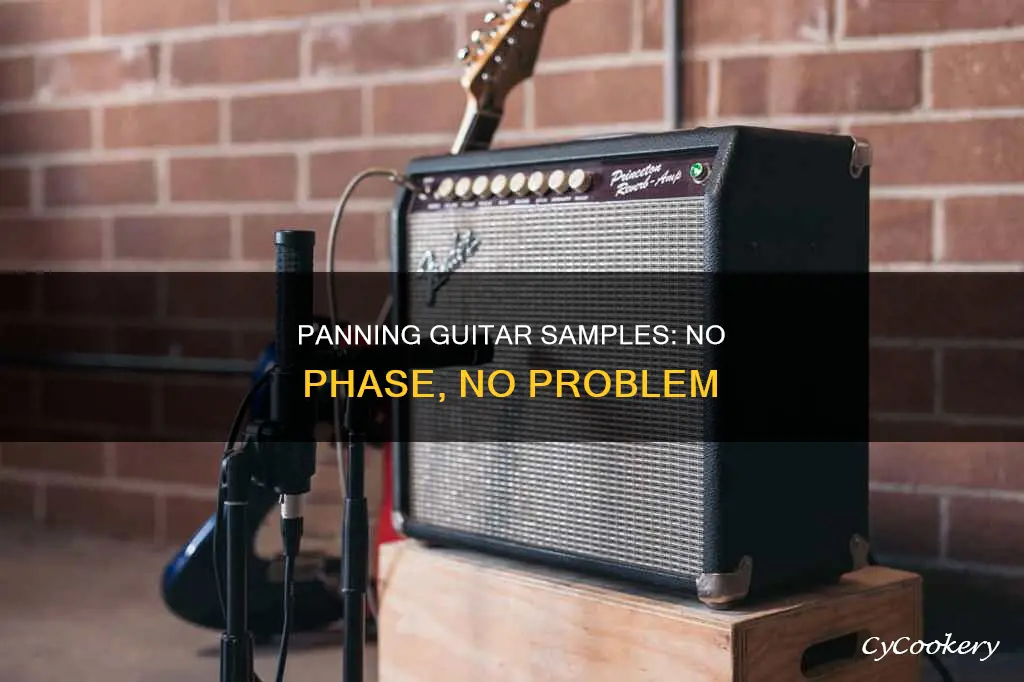 how to hard pan two guitar samples without phase