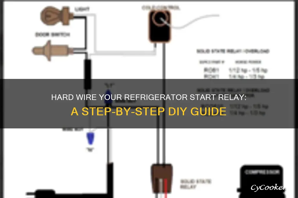 how to hard wire refrigerator start relay