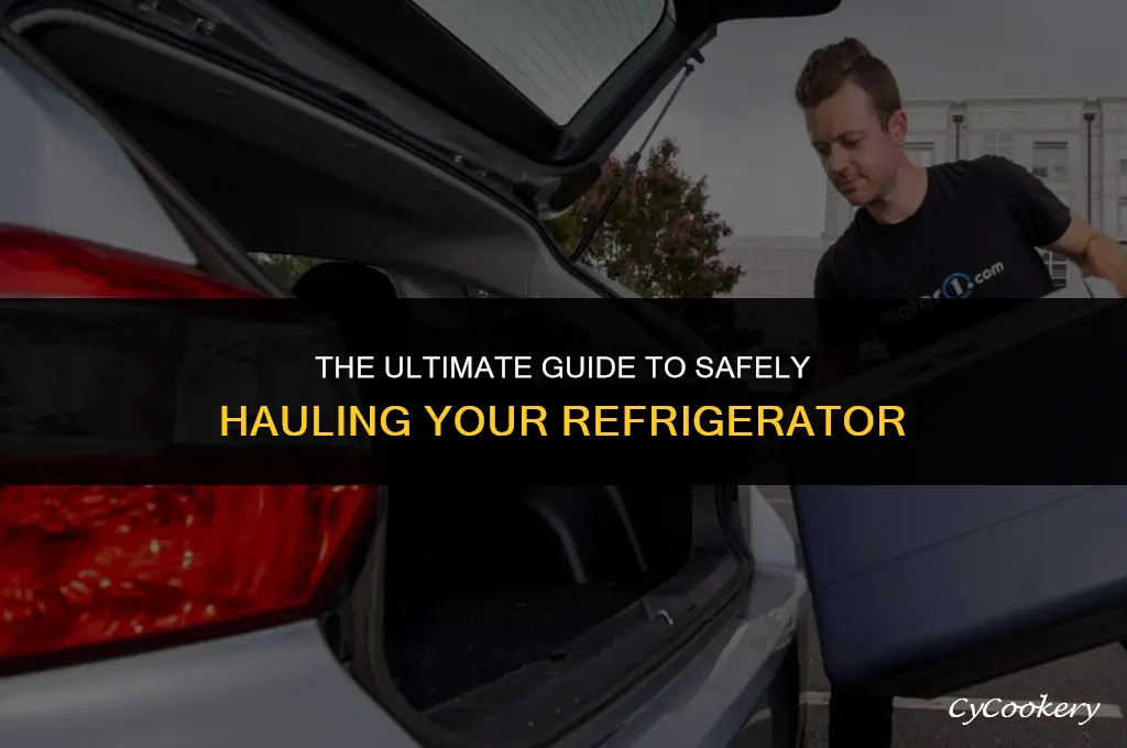 how to haul a refrigerator behind your car