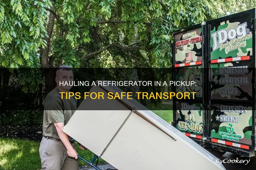 how to haul a refrigerator in a pickup