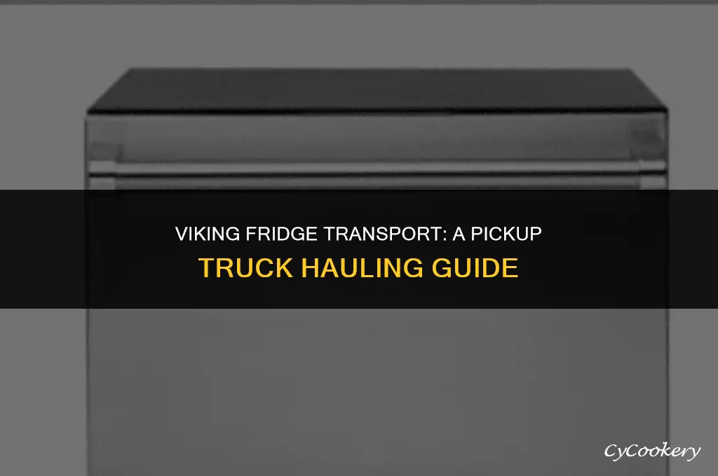 how to haul viking refrigerator in pickup truck