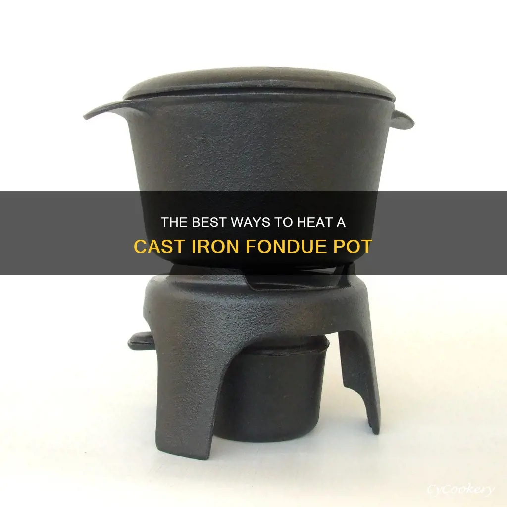 how to heat a cast iron fondue pot