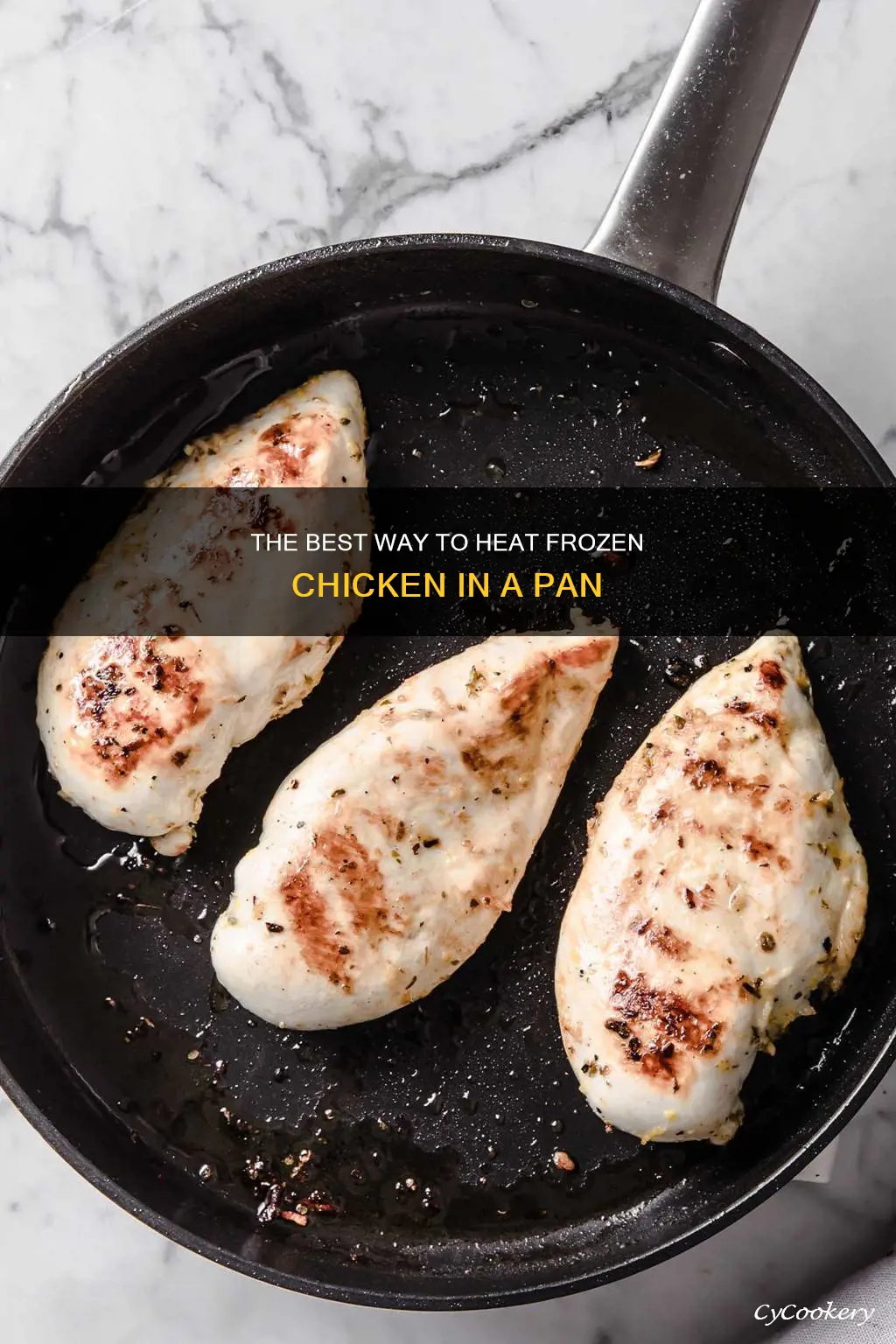 how to heat frozen chickn in a pan