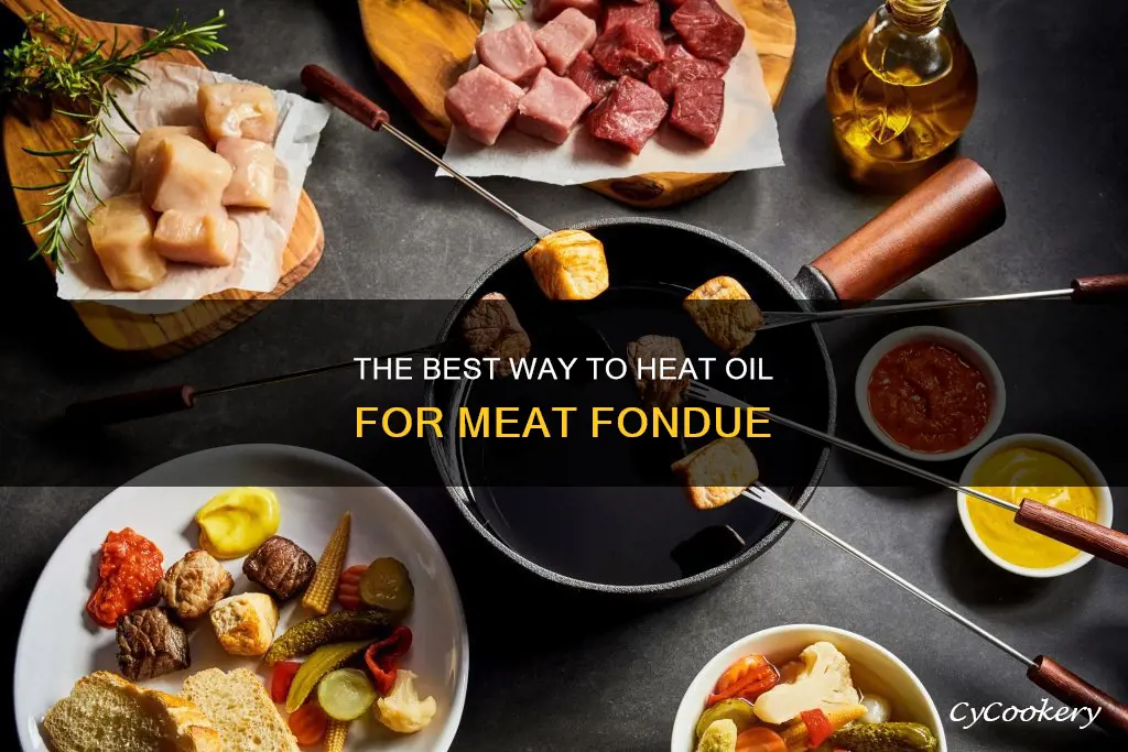 how to heat oil fro meat fondue dubum