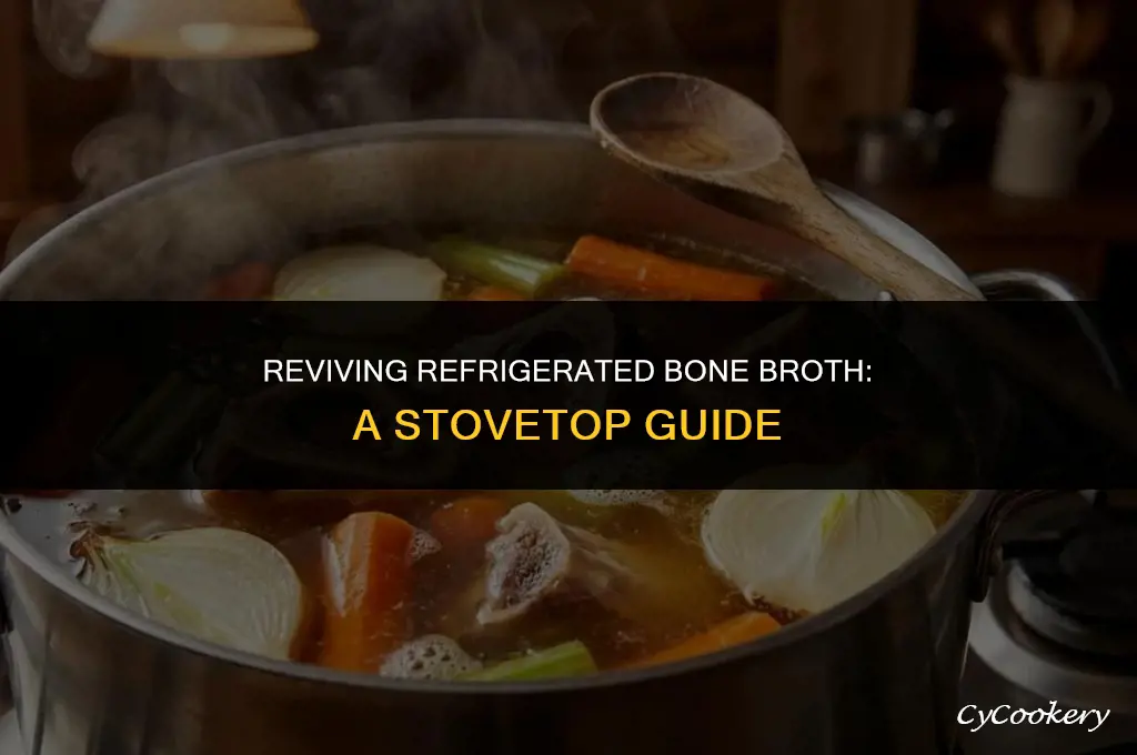 how to heat up refrigerated bone broth on stove