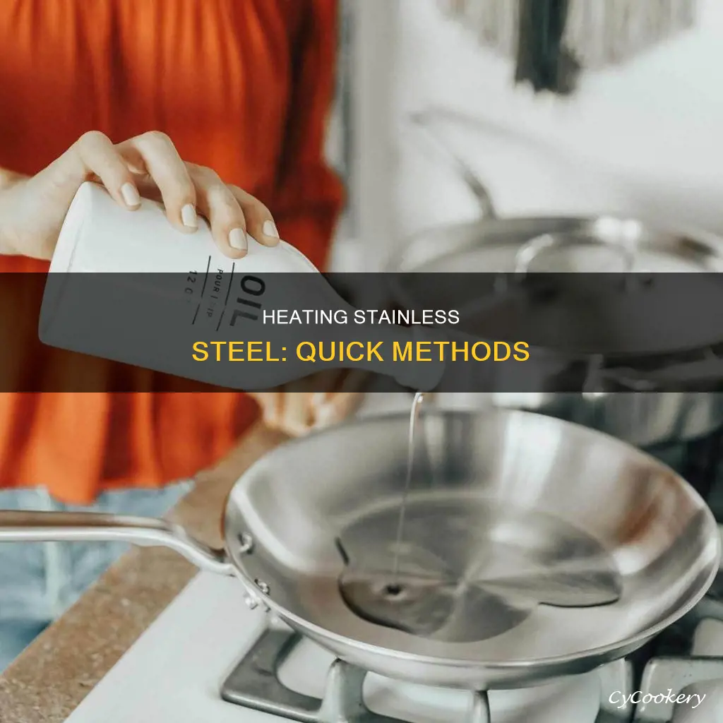 how to heat up stainless steel pan