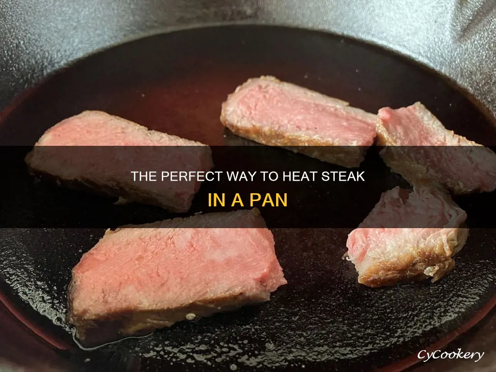 how to heat up steak in a pan