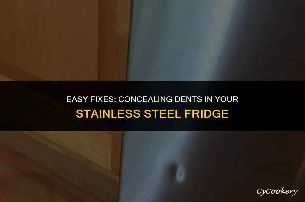 how to hide a dent in a ss refrigerator