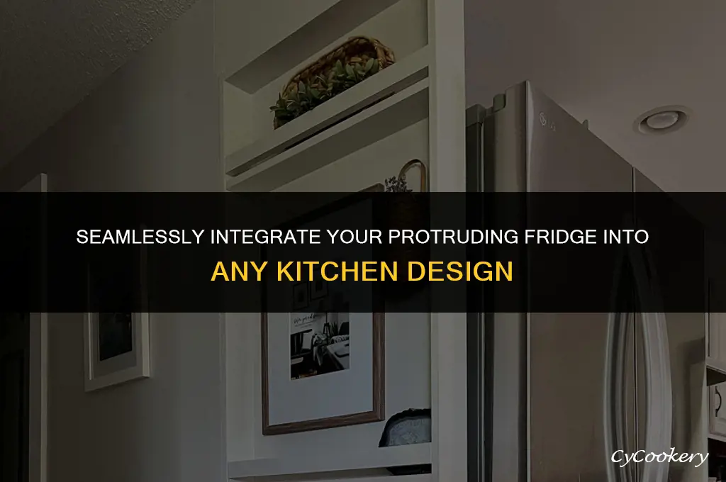 how to hide a refrigerator that sticks out