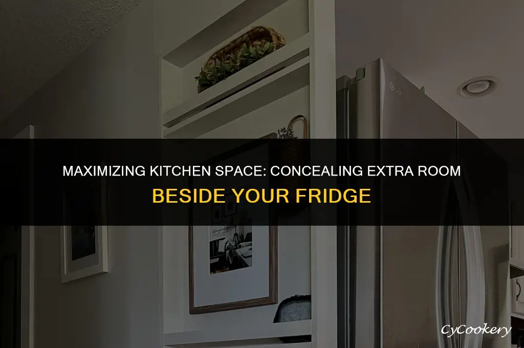 how to hide extra space on side of refrigerator
