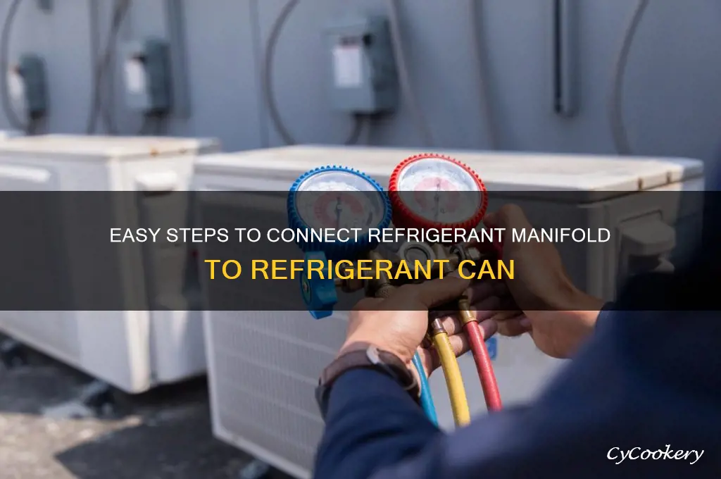how to hook refrigerant manifold to refrigerant can