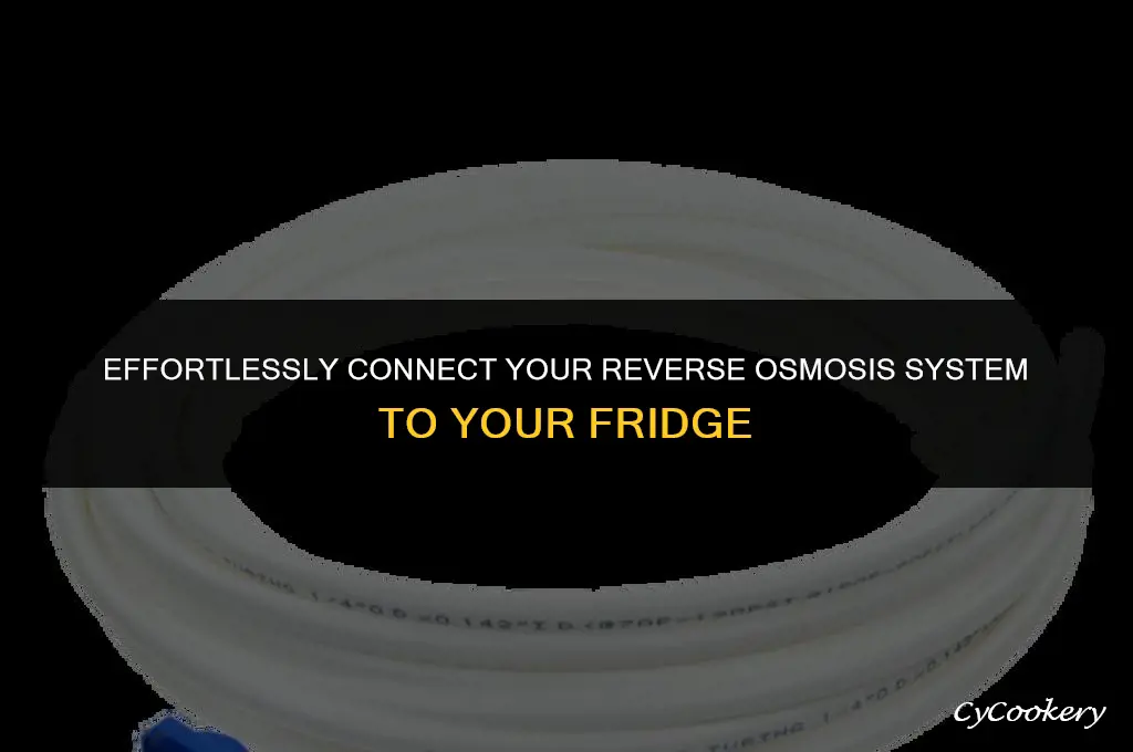 how to hook reverse osmosis system to refrigerator