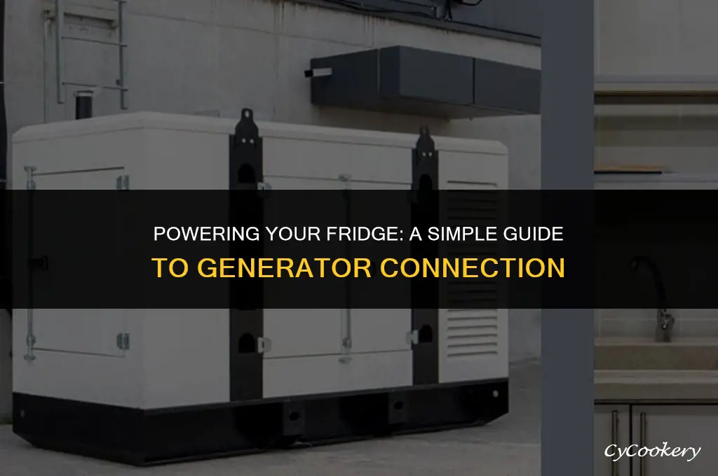 how to hook up a refrigerator to a generator