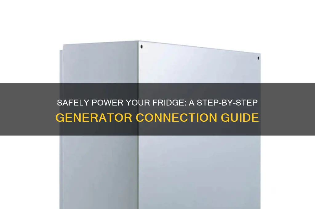 how to hook up generator to refrigerator
