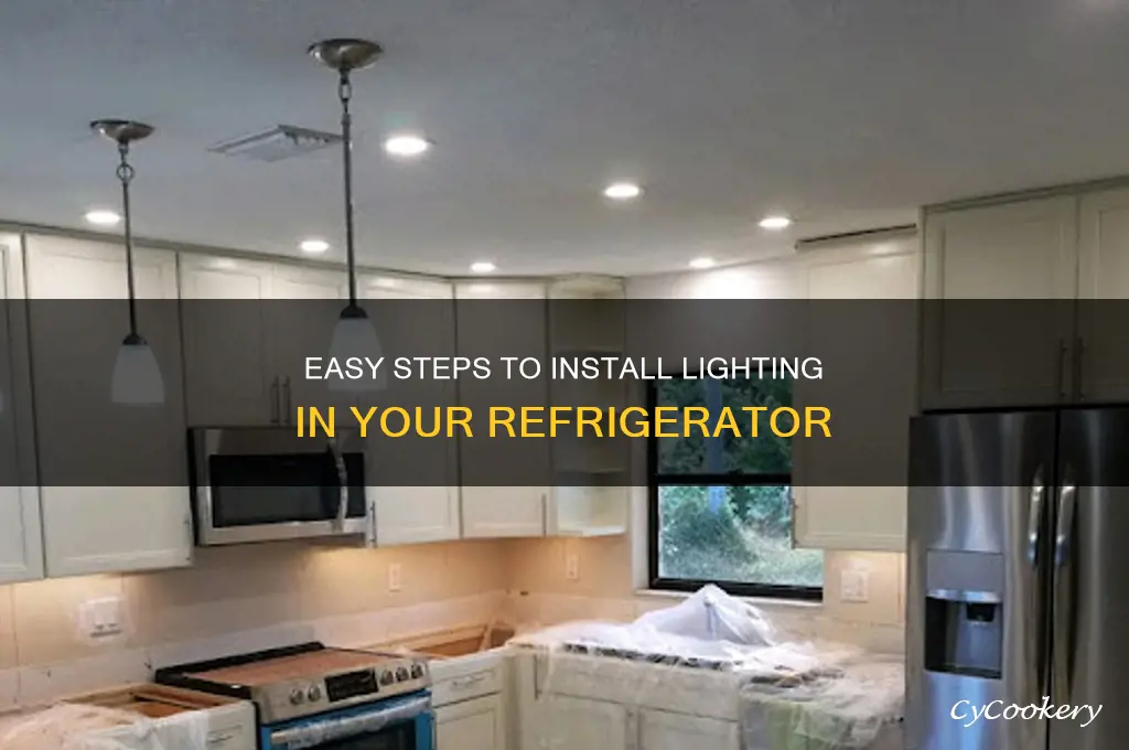 how to hook up light in refrigerator