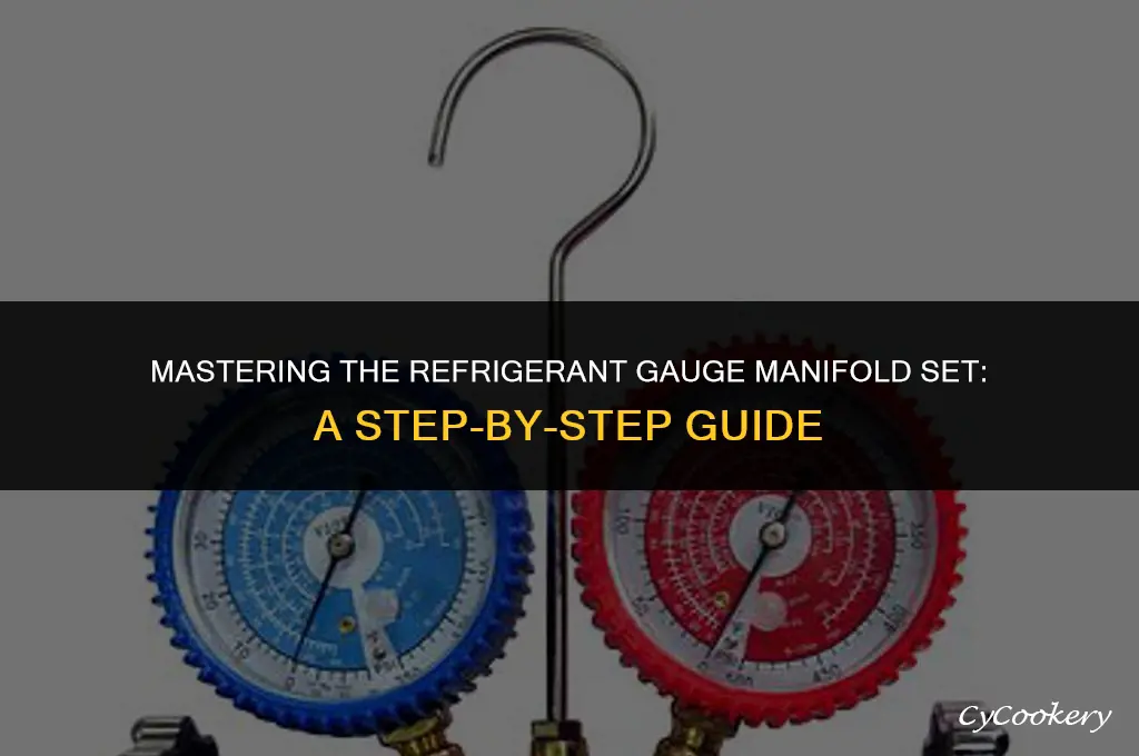how to hook up the refrigerant gauge manifold set