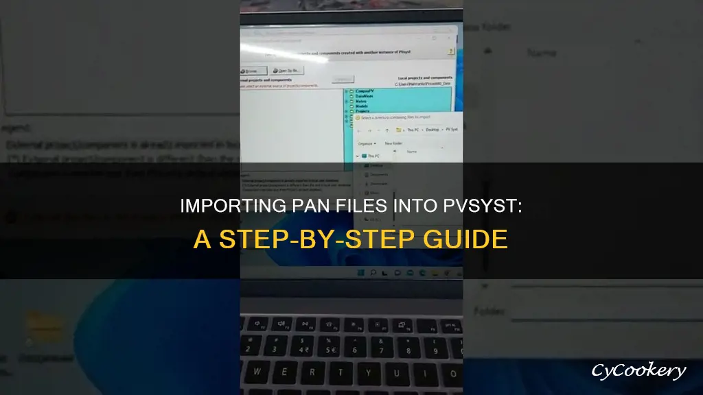 how to import pan file in pvsyst