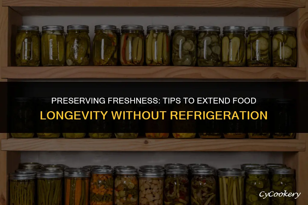 how to increase longevity of foods not refrigerated