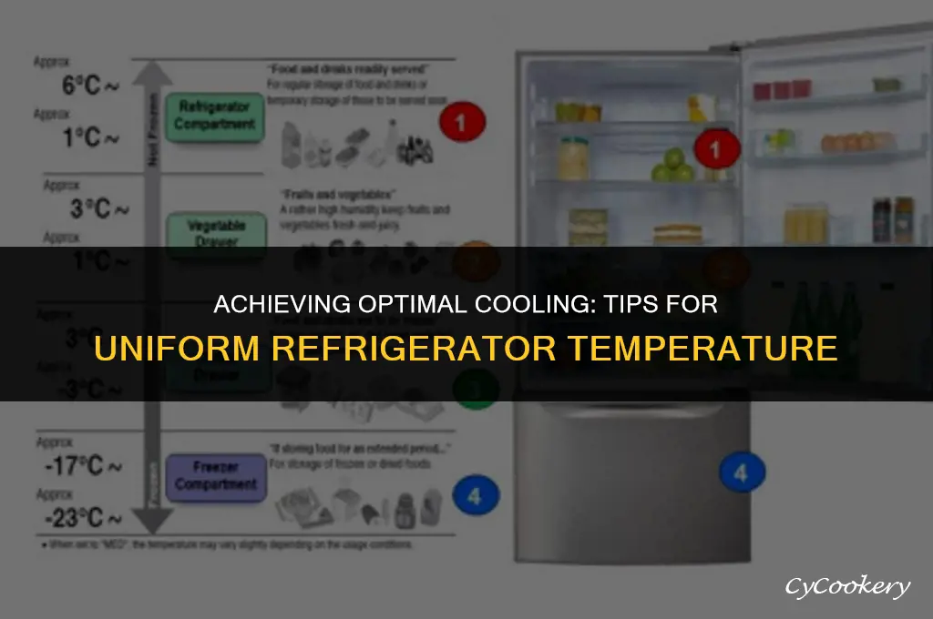 how to increase uniform temperature of a refrigerator