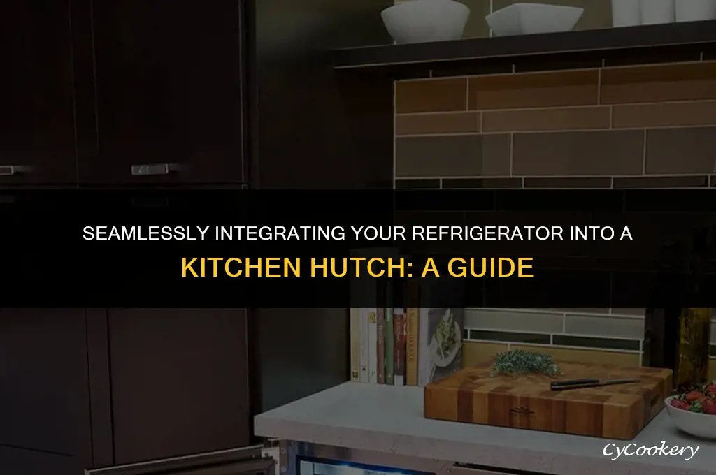 how to insert a refrigerator in a kitchen hutch