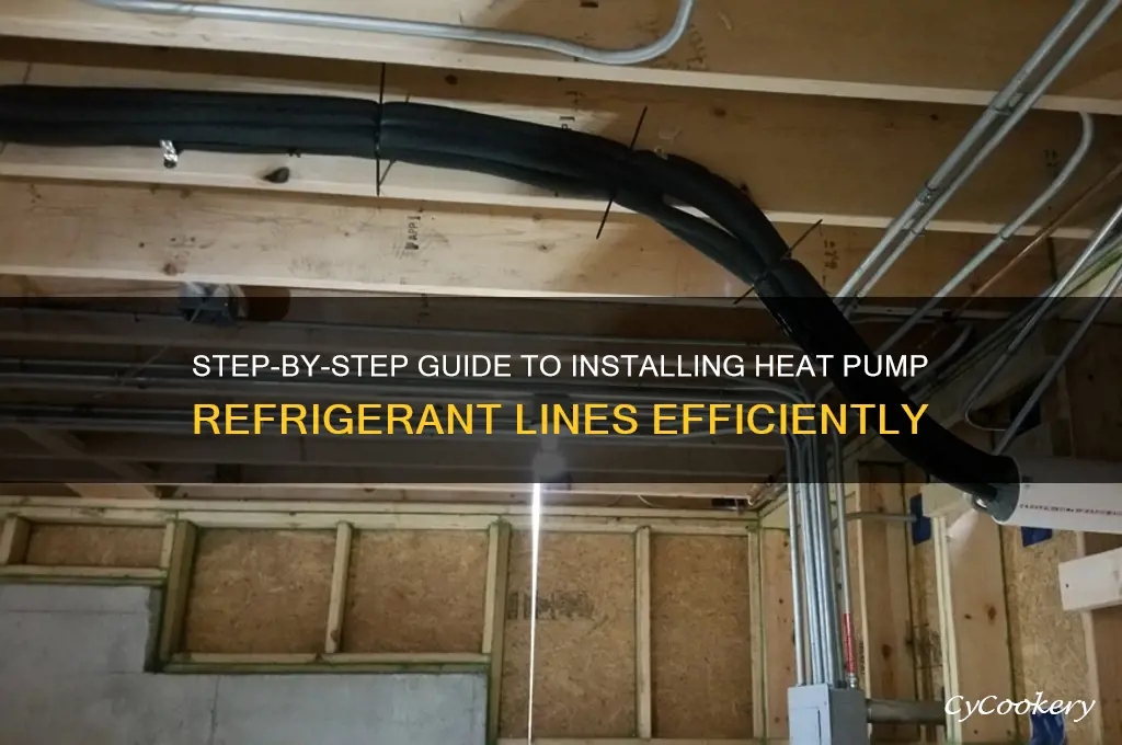 how to instal heat pump refrigerant lines